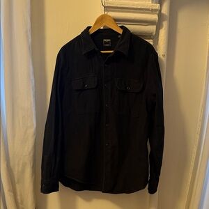 Todd Snyder Flannel button down men XL black
